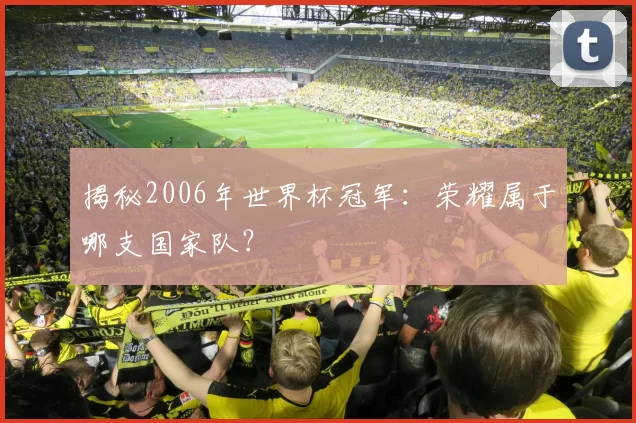 揭秘2006年世界杯冠军：荣耀属于哪支国家队？
