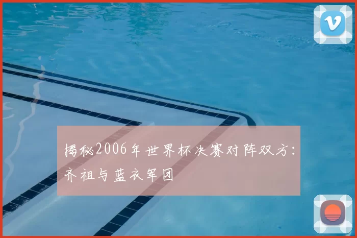 揭秘2006年世界杯决赛对阵双方：齐祖与蓝衣军团