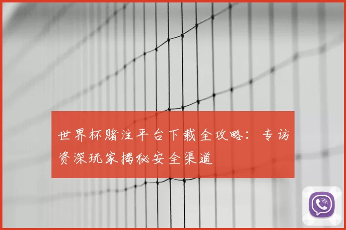 世界杯赌注平台下载全攻略：专访资深玩家揭秘安全渠道